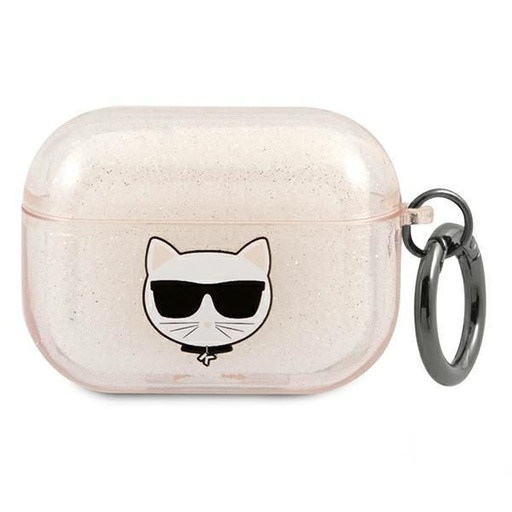Apple AirPods Pro Karl Lagerfeld Choupette Glitter puzdro (Zlatý) – KLAPUCHGD
