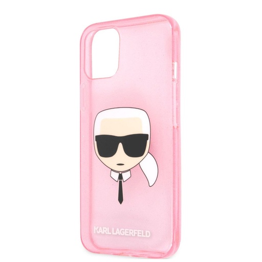 Apple iPhone 13 mini Karl Lagerfeld Karl Glitter puzdro (Ružový) – KLHCP13SKHTUGLP