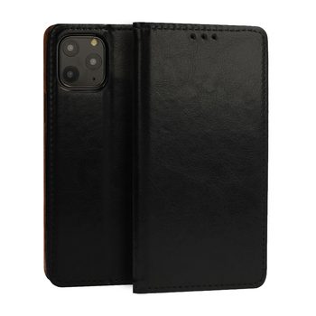 Apple iPhone 13 Pro originálny koža knižkové puzdro (Čierny)