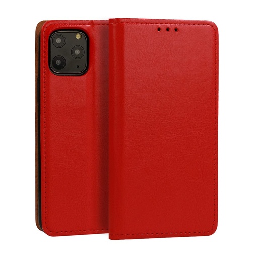 Samsung Galaxy S22 Ultra originálny koža knižkové puzdro (Červený)