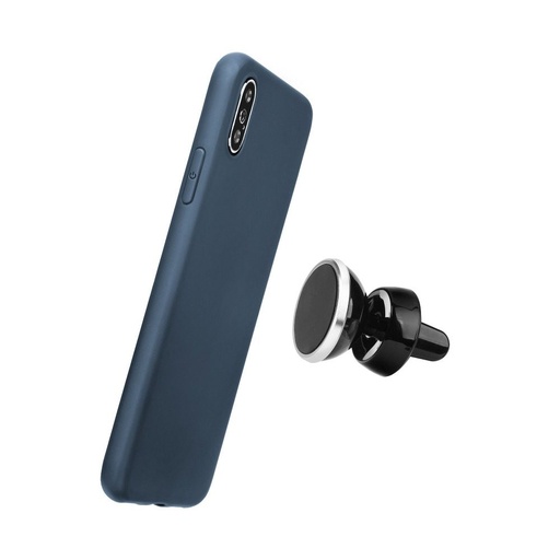Samsung Galaxy A33 5G liquid silicone magnetický držiak do auta kompatibilný zadný kryt (Modrý)