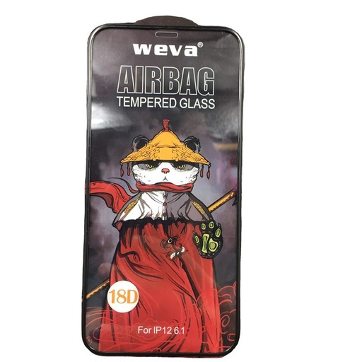 Apple iPhone 12 Pro Max (6.7) Weva airbag prémiový ochranné sklo, priehľadný (čierny s rámom)