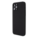 Apple iPhone 12 Pro aramid carbon ütésálló ultravékony hátlap tok (Fekete)