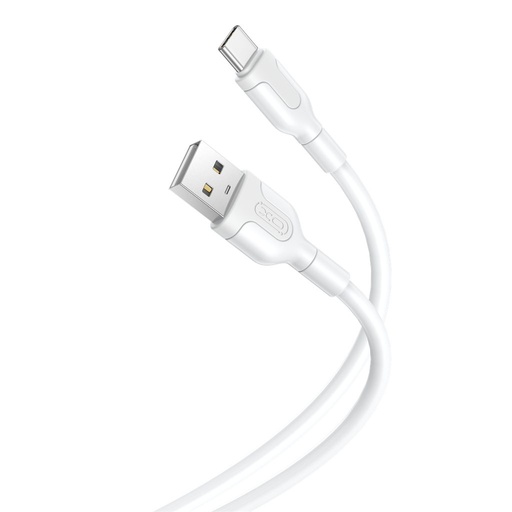 XO NB212 USB-C dátový kábel (Biely) – 2.1A