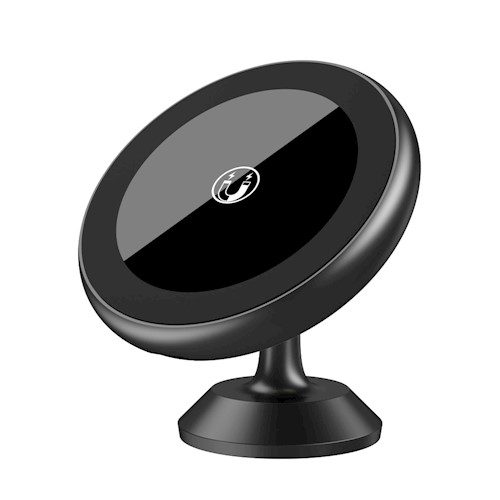 XO CX009 magnetický do auta držiak na telefón, na palubnú dosku lepiaci , bezdrôtový s nabíjaním (max 15W), čierny