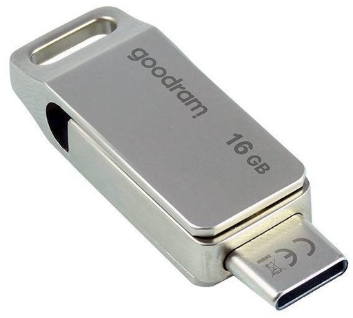 ODA3 0160S0R11 16GB USB 3.2 USB-C pendrive, sivý