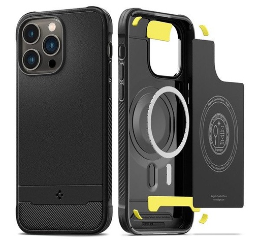 Apple iPhone 14 Spigen Rugged armor odolný proti nárazu puzdro (Čierny)