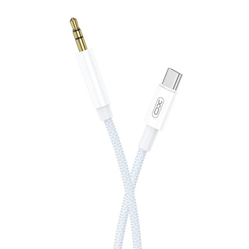 XO NB-R211B USB-C–3.5 mm audio kábel (Biely–Modrý)
