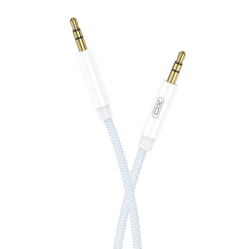 XO NB-R211C 3.5 mm–3.5 mm audio kábel (Biely–Modrý)