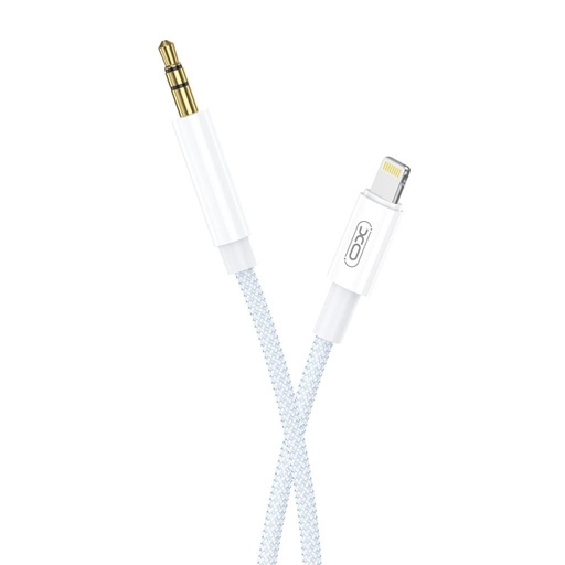 XO NB-R211A Lightning–3.5 mm audio kábel (Biely–Modrý)