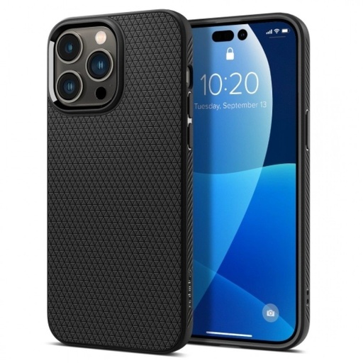 Apple iPhone 14 Pro Spigen liquid air prémiový zadný kryt (Matný Čierny)