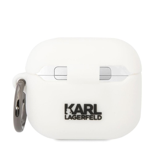 AirPods 3 Karl Lagerfeld & Choupette puzdro (Biely) – KLACA3SILKCW