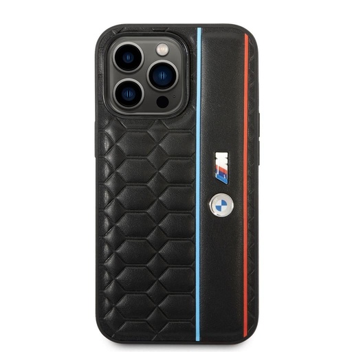 Apple iPhone 14 Pro BMW M Hexagon vzorovaný puzdro (Čierny) - BMHCP14L22PGVK