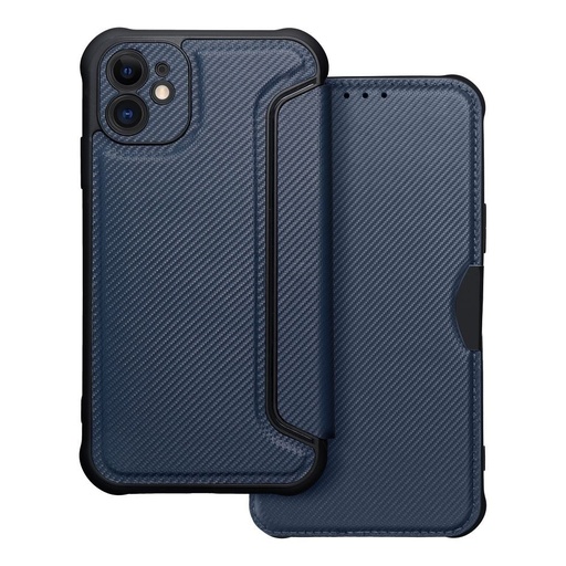Apple iPhone 11 Razor magnetický odolný proti nárazu knižkové puzdro (Modrý)