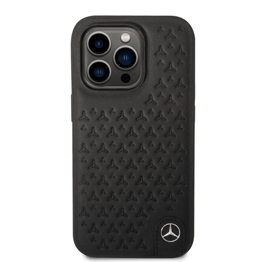 Apple iPhone 14 Pro Mercedes koža zadný kryt (Čierny)