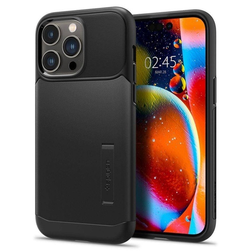 Apple iPhone 14 Pro Spigen slim armor odolný proti nárazu zadný kryt (Čierny)