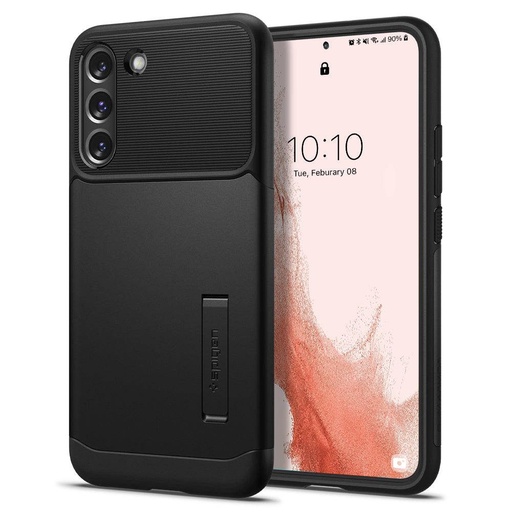 Samsung Galaxy S22 Spigen slim armor odolný proti nárazu zadný kryt (Čierny)