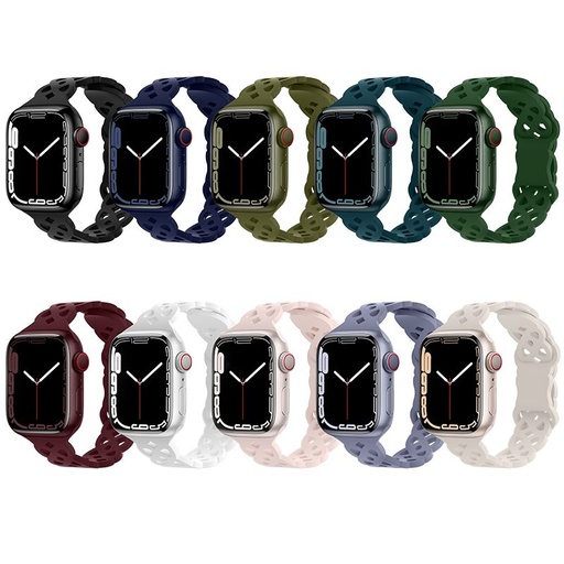 Apple Watch 38 / 40 / 41 mm Hoco WA09 rhombus flexibilný remienok biely