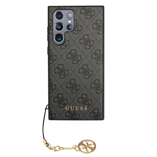 Samsung Galaxy S23 Ultra Guess 4G Charms puzdro (Sivý) - GUHCS23LGF4GGR