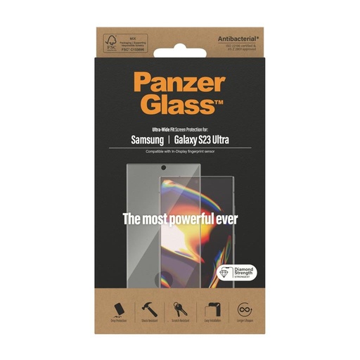 Samsung Galaxy S23 Ultra PanzerGlass ultra wide fit prémiový ochranné sklo priehľadný