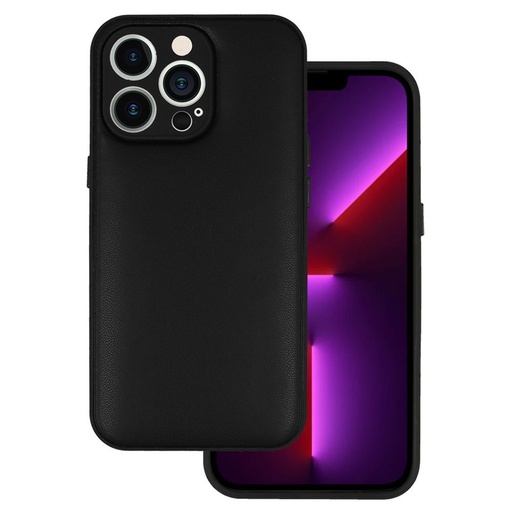 Samsung Galaxy A33 5G Leather 3D design 1 imitácia kože tvrdý zadný kryt (Čierny)