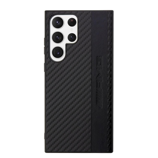 Samsung Galaxy S23 Ultra AMG karbónový stripe vzorovaný silikónový zadný kryt AMHCS23LBLSCA (Čierny)