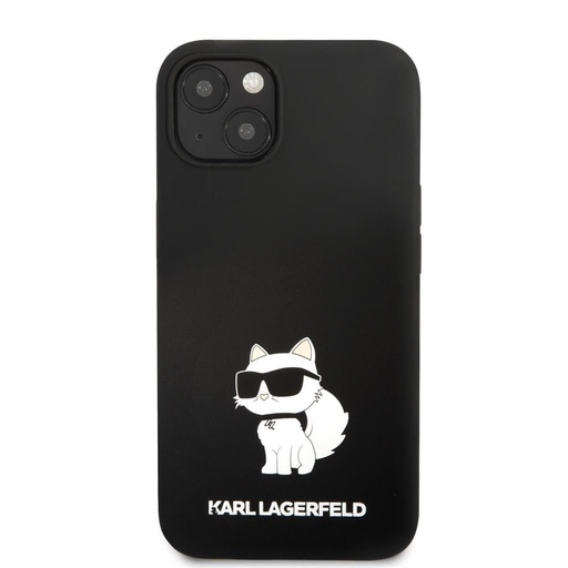 Apple iPhone 13 Karl Lagerfeld Liquid Silicone Choupette NFT puzdro (Čierny) – KLHCP13MSNCHBCK