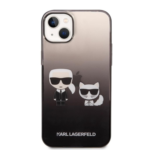 Apple iPhone 14 Plus Karl Lagerfeld Gradient Karl and Choupette puzdro (Čierny) – KLHCP14MTGKCK