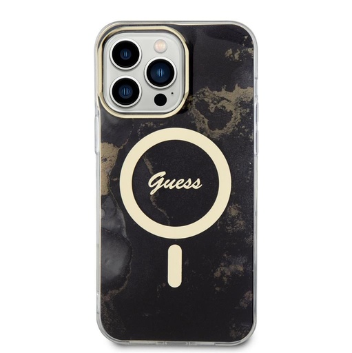Apple iPhone 13 Pro Max Guess Marble IML MagSafe puzdro (Čierny) - GUHMP13XHTMRSK