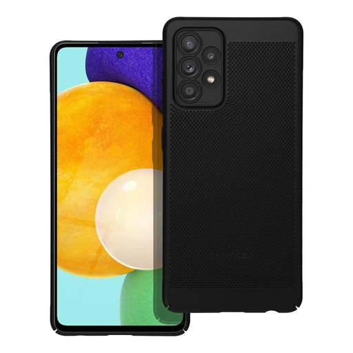 Samsung Galaxy A52 4G / Galaxy A52 5G / Galaxy A52s 5G Breezy perforovaný plastový zadný kryt (Čierny)