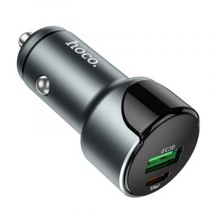 Hoco Z42 do auta rýchlonabíjačka (PD + QC nabíjanie), QC3.0 18W, PD 20W, čierny