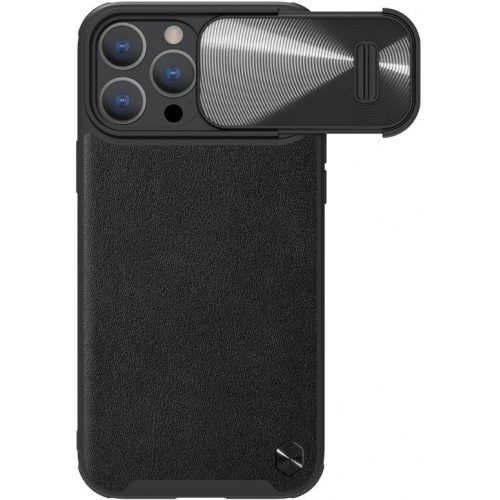 Apple iPhone 13 Pro Max Nillkin CamShield Leather S zadný kryt (Čierny)