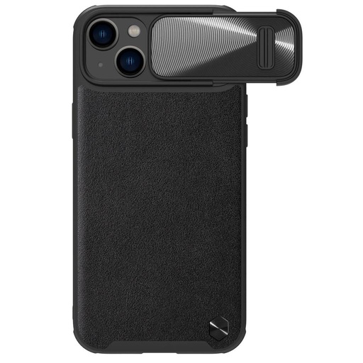 Apple iPhone 14 Nillkin CamShield Leather S zadný kryt (Čierny)
