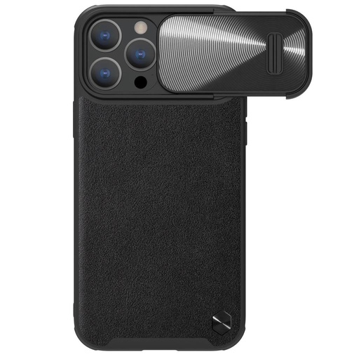 Apple iPhone 14 Pro Nillkin CamShield Leather S zadný kryt (Čierny)