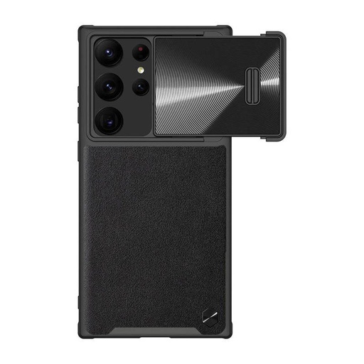 Samsung Galaxy S23 Ultra Nillkin CamShield Leather S zadný kryt (Čierny)