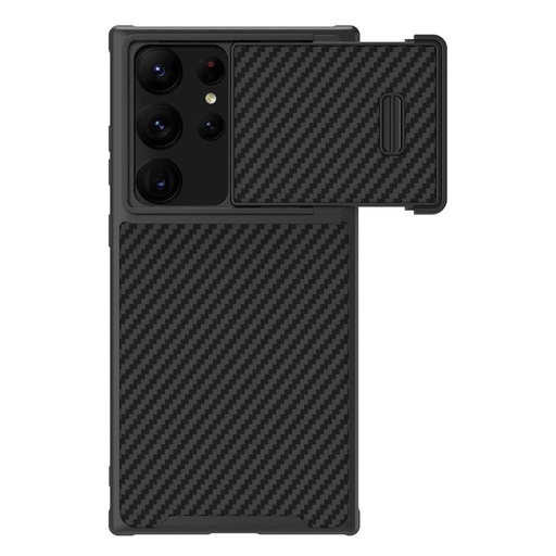 Samsung Galaxy S23 Ultra Nillkin Synthetic S karbónový vzorovaný tvrdý zadný kryt (Čierny)