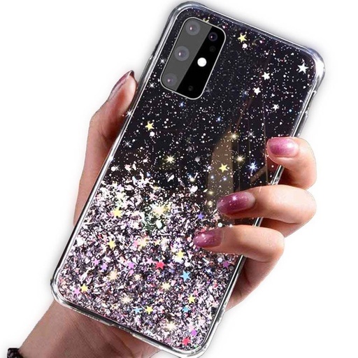 Apple iPhone 14 Pro glue glitter zadný kryt (Čierny)
