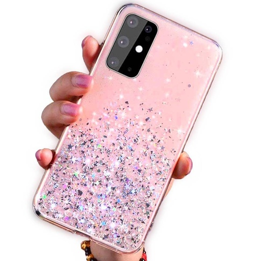 Apple iPhone 14 Pro glue glitter zadný kryt (Ružový)