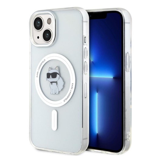 Apple iPhone 15 Karl Lagerfeld IML Ikonický MagSafe puzdro (Priehľadný) – KLHMP15SHFCKNOT