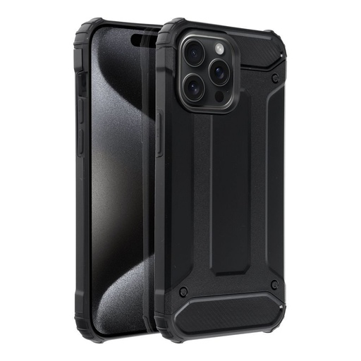 Apple iPhone 15 Pro Max armor odolný proti nárazu zadný kryt (Čierny)