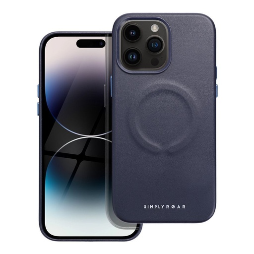 Apple iPhone 14 Pro Max Roar Leather magsafe zadný kryt (Modrý)