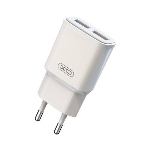 XO L92C 2.4A nabíjačka (Biely) – dvojitý USB konektor