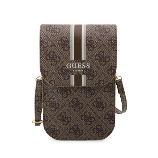 Guess 4G Printed Stripe Phone Bag (Hnedý) - GUWBP4RPSW