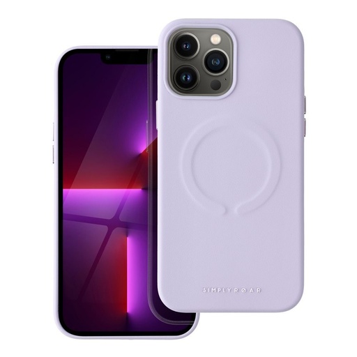 Apple iPhone 13 Pro Max Roar Leather magsafe zadný kryt (Fialový)