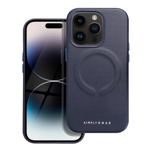 Apple iPhone 14 Pro Roar Leather magsafe zadný kryt (Modrý)