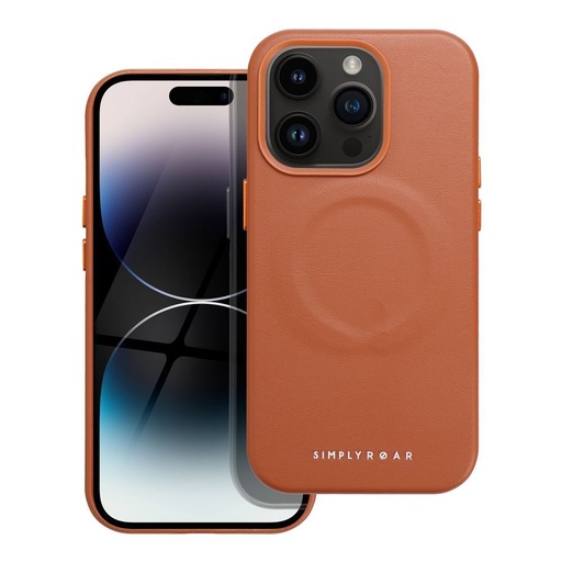 Apple iPhone 14 Pro Roar Leather magsafe zadný kryt (Hnedý)