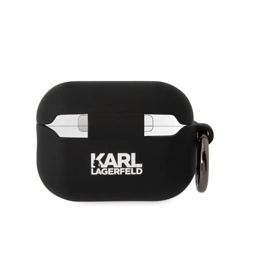 Karl Lagerfeld 3D Logo NFT Karl Head Silicone puzdro AirPods Pro 2 (Čierny) - KLAP2RUNIKK