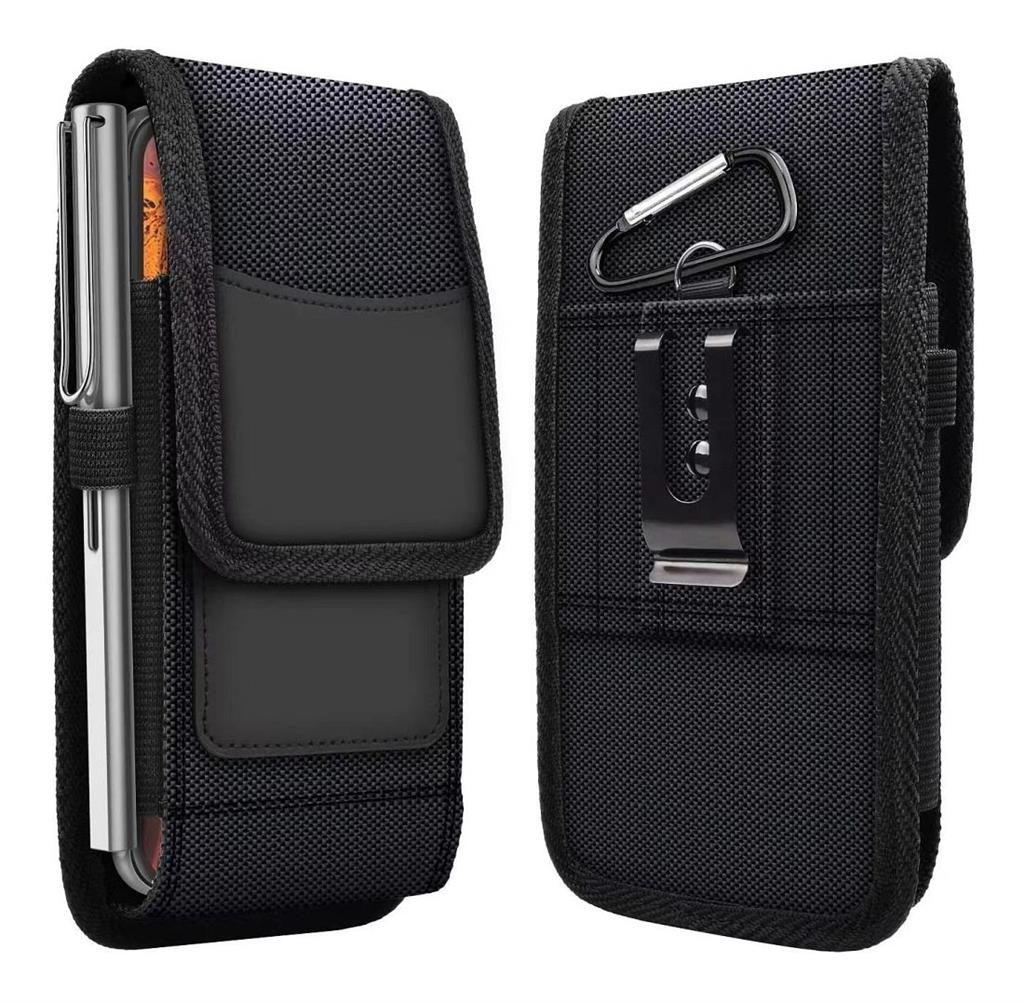 Apple iPhone 5 / iPhone 5S / iPhone SE / iPhone 5C|Oppo / A71 Oxford függőleges övtok (Fekete)