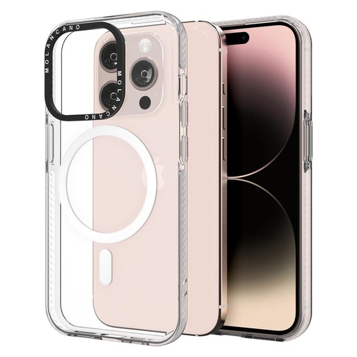 Apple iPhone 14 Pro MOLAN CANO rainbow TPU MAGSAFE zadný kryt (Priehľadný)