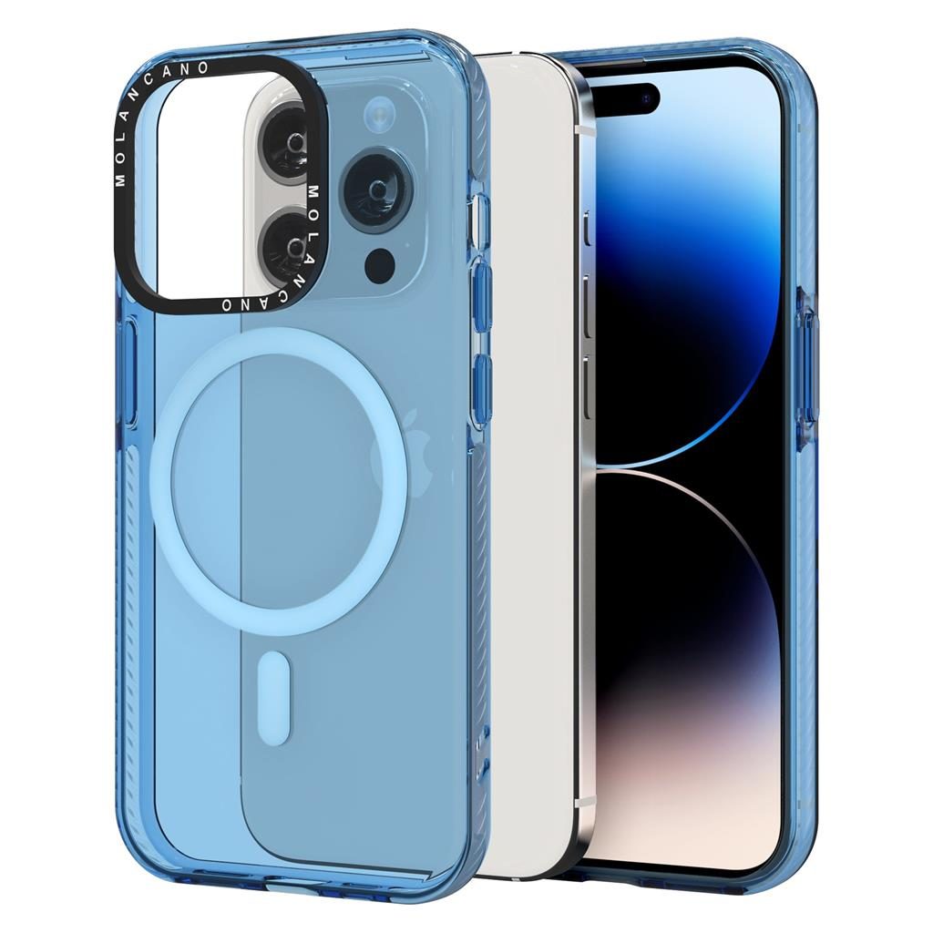 Apple iPhone 15 Pro MOLAN CANO rainbow TPU MAGSAFE hátlap tok (Kék)